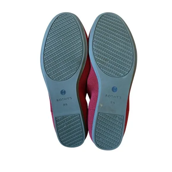 Rothy’s The Loafer Women’s Flats Shoes Slip On Round Toe Red Size 9.5
