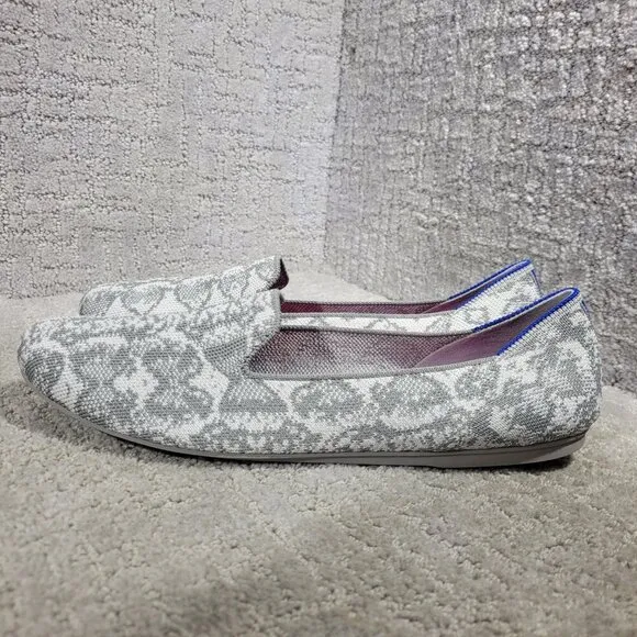 Rothy's The Loafer Women's Size 11 US Grey Snake Round Toe Slip on Flat Shoes