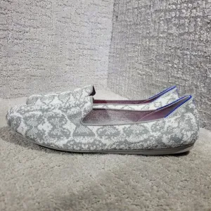 Rothy's The Loafer Women's Size 11 US Grey Snake Round Toe Slip on Flat Shoes
