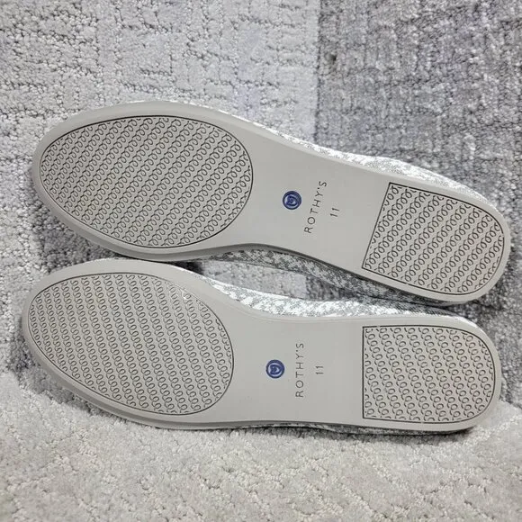 Rothy's The Loafer Women's Size 11 US Grey Snake Round Toe Slip on Flat Shoes