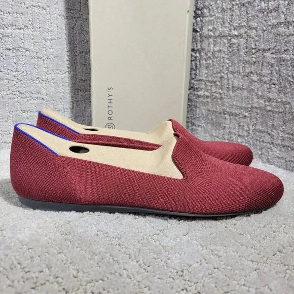 Rothy's The Loafer Women's Size 6 US Red Cinnamon Round Toe Slip On Flat Shoes