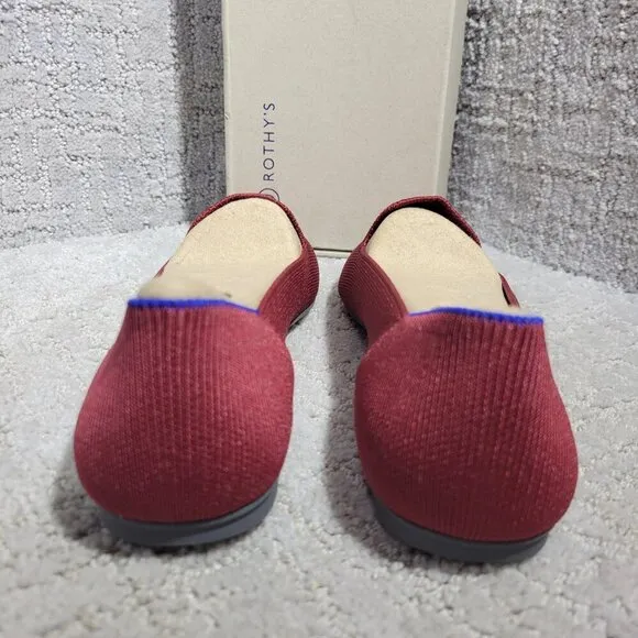 Rothy's The Loafer Women's Size 6 US Red Cinnamon Round Toe Slip On Flat Shoes