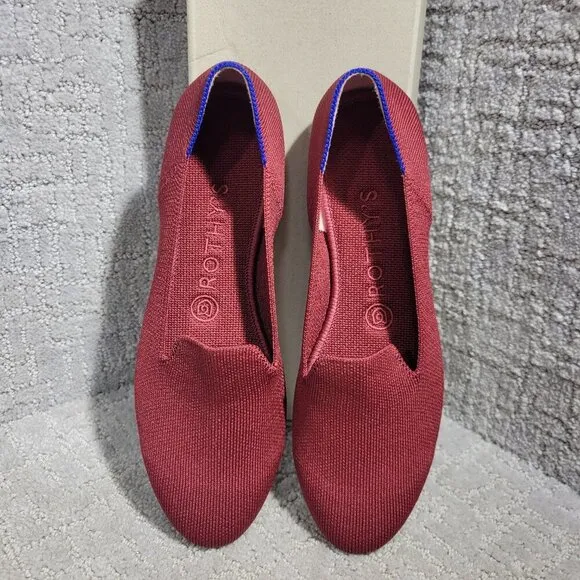 Rothy's The Loafer Women's Size 6 US Red Cinnamon Round Toe Slip On Flat Shoes