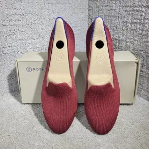 Rothy's The Loafer Women's Size 6 US Red Cinnamon Round Toe Slip On Flat Shoes