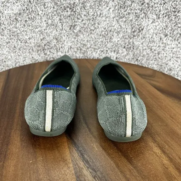 Rothy's The Loafer Women's Size 7 Safari Green Round Toe Flats Shoes Authentic