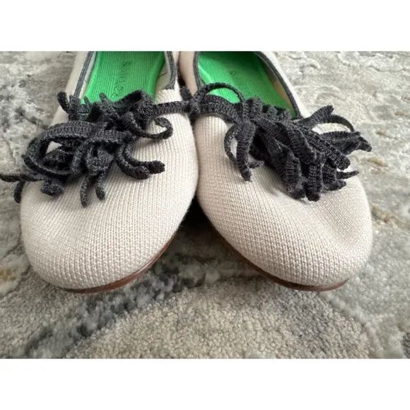 Rothy's The Merino Wool Tassel Loafer Slip On Platinum White Size 7.5