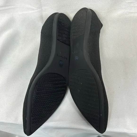 Rothy's The Point Black and blue new  Flats shoes size 8W