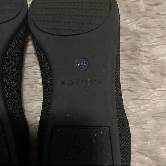Rothy's The Point Black Shoes Ballet Flats Pointed Toe Soft Recycle Size W7