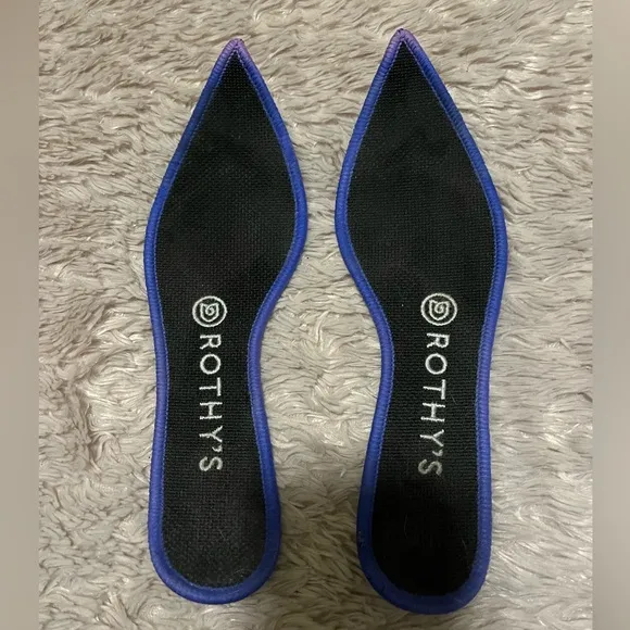 Rothy's The Point Black Shoes Ballet Flats Pointed Toe Soft Recycle Size W7
