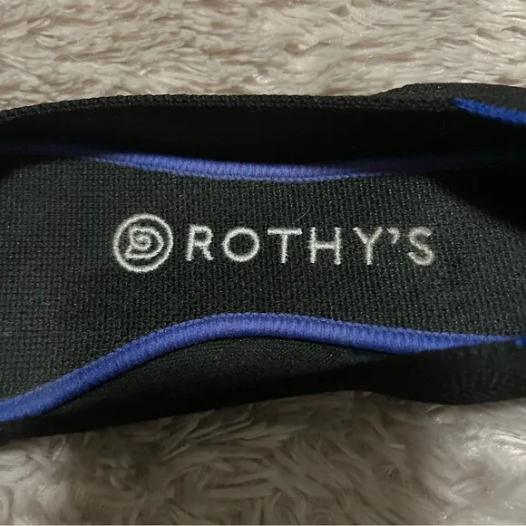 Rothy's The Point Black Shoes Ballet Flats Pointed Toe Soft Recycle Size W7