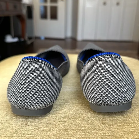 Rothy’s The Point Cloud Gray Pointed Flats Shoes Size 7