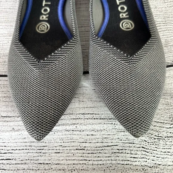Rothy’s The Point Cloud Grey pointed flats with inserts size 7