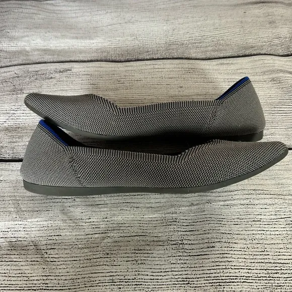 Rothy’s The Point Cloud Grey pointed flats with inserts size 7
