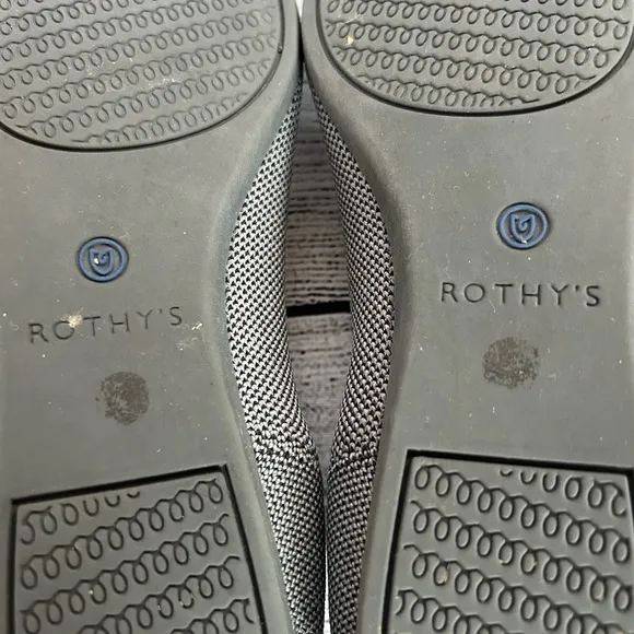 Rothy’s The Point Cloud Grey pointed flats with inserts size 7