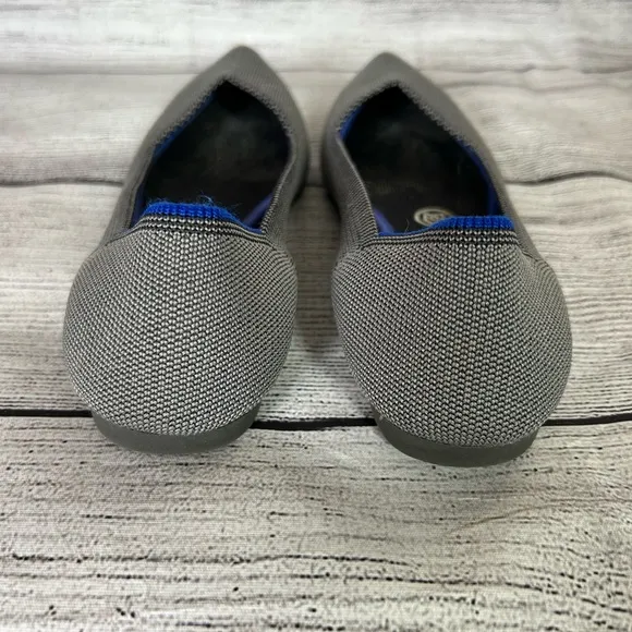 Rothy’s The Point Cloud Grey pointed flats with inserts size 7