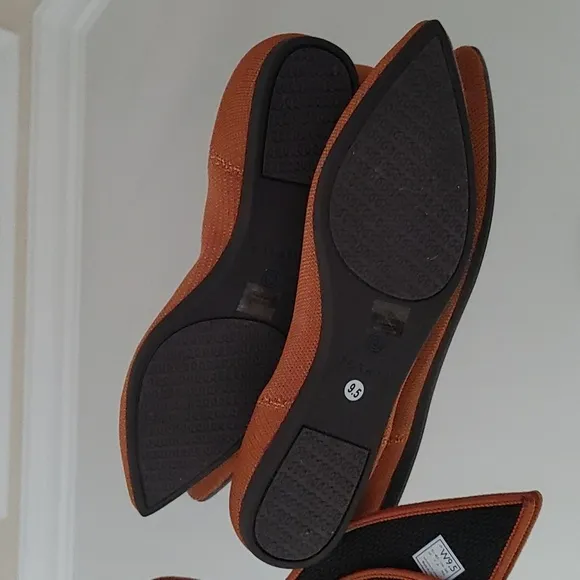 Rothy's The Point Flats In Copper Cognac Color Size 9.5