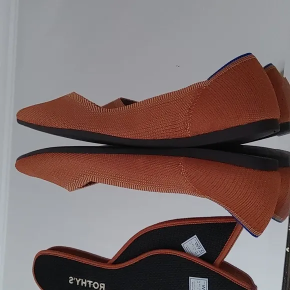 Rothy's The Point Flats In Copper Cognac Color Size 9.5