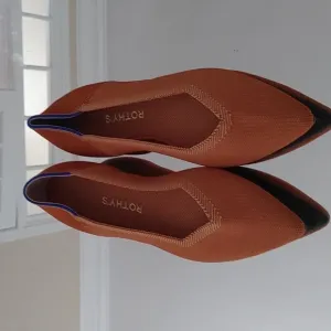 Rothy's The Point Flats In Copper Cognac Color Size 9.5