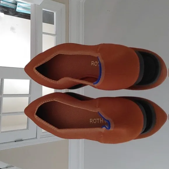 Rothy's The Point Flats In Copper Cognac Color Size 9.5