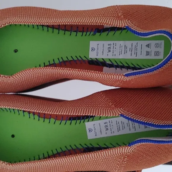 Rothy's The Point Flats In Copper Cognac Color Size 9.5