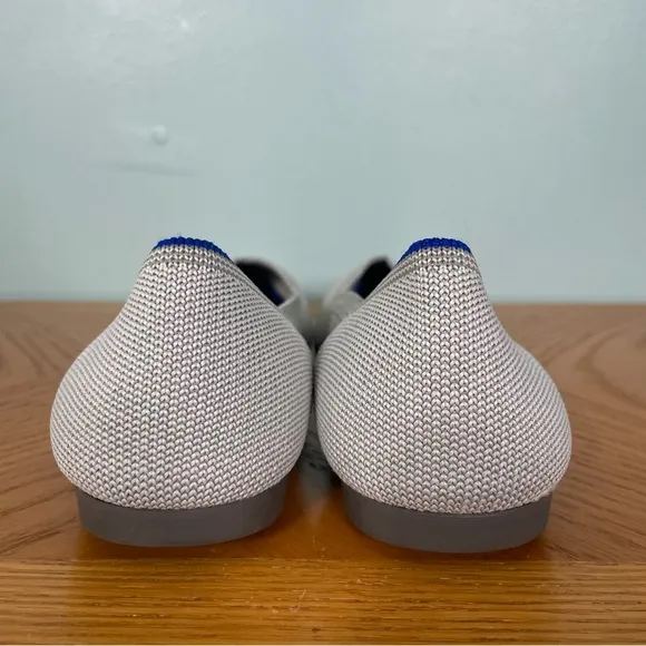 Rothys The Point Flax Retired Birdseye Flats Gray Blue Size 9