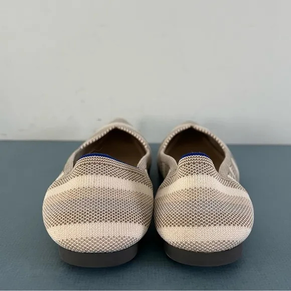Rothy’s The Point Golden Stripe Metallic Retired Knit Flats