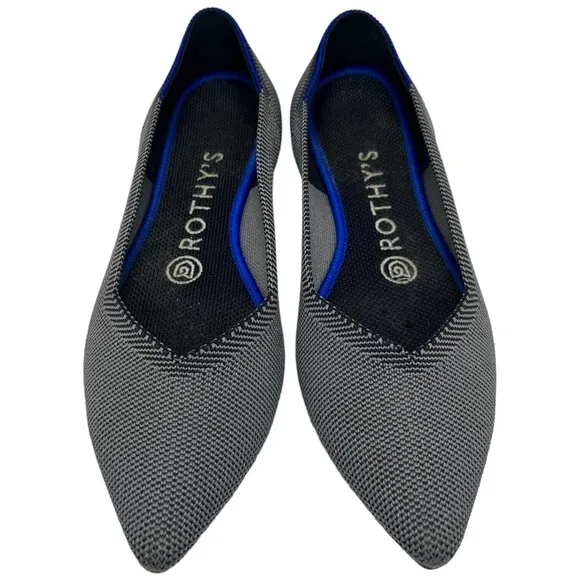 Rothys The Point Grey Birdseye Ballet Slip On Flats 7
