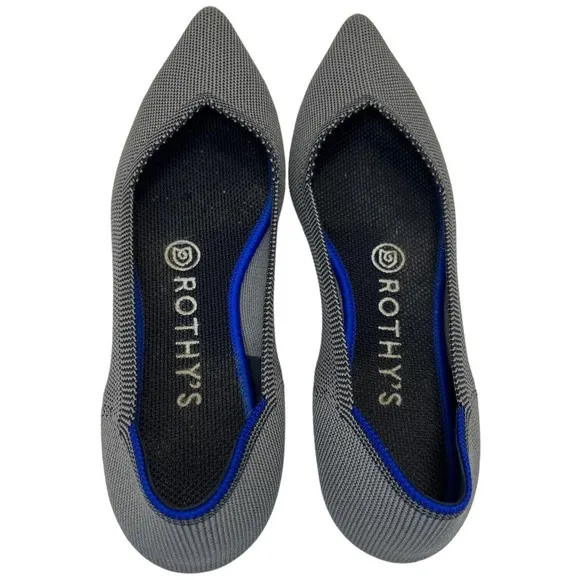 Rothys The Point Grey Birdseye Ballet Slip On Flats 7