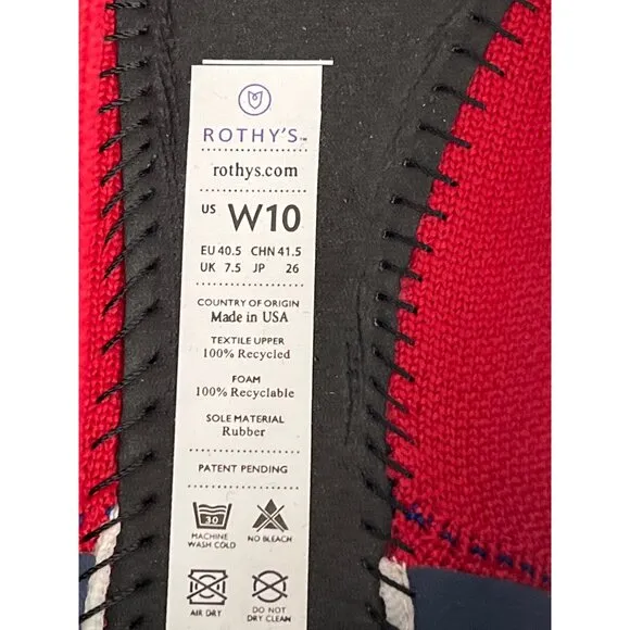 Rothy’’s The Point II Women Slip-On Flat Shoe Size 10W