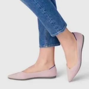 Rothys The Point in blush pink pointed toe flats