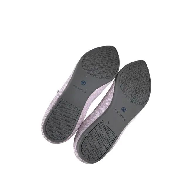 Rothy’s “THE POINT”‎ Light Pink Knit Pointed Toe Slip On Flats Women's Size 8.5