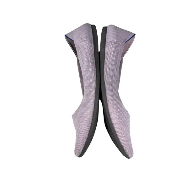 Rothy’s “THE POINT”‎ Light Pink Knit Pointed Toe Slip On Flats Women's Size 8.5