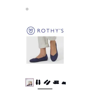 Rothy’s The Point Maritime Navy Blue Ballerina Flats Woman's Size 9 EUC