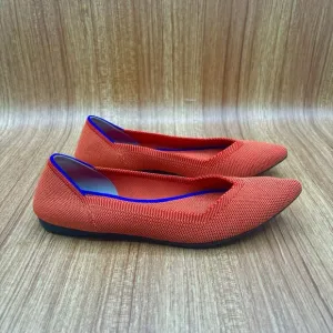 Rothy's The Point Pointed Toe Ballet Flats Pumpkin Spice Orange Women's Size 7