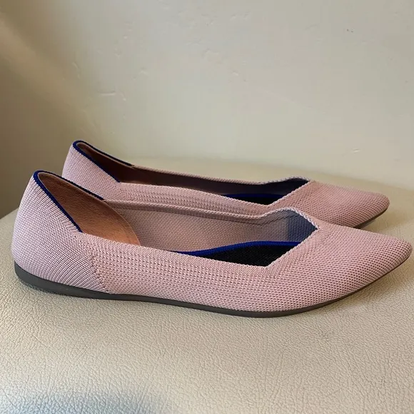 Rothy’s The Point Purple &amp;  Pink  Ballet Flats Women’s Size 8.5