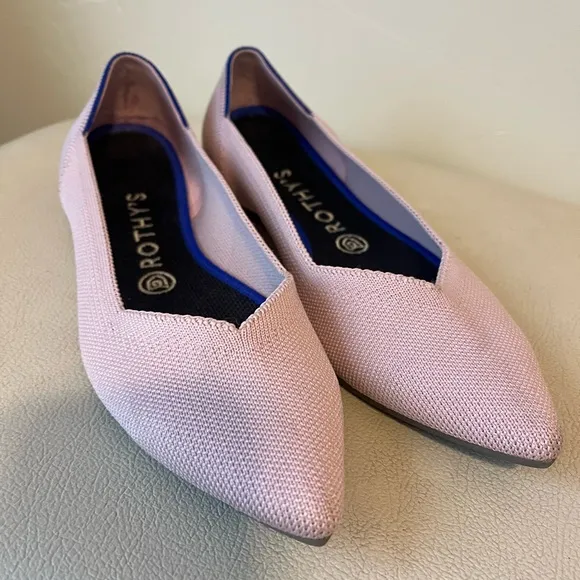 Rothy’s The Point Purple &amp;  Pink  Ballet Flats Women’s Size 8.5