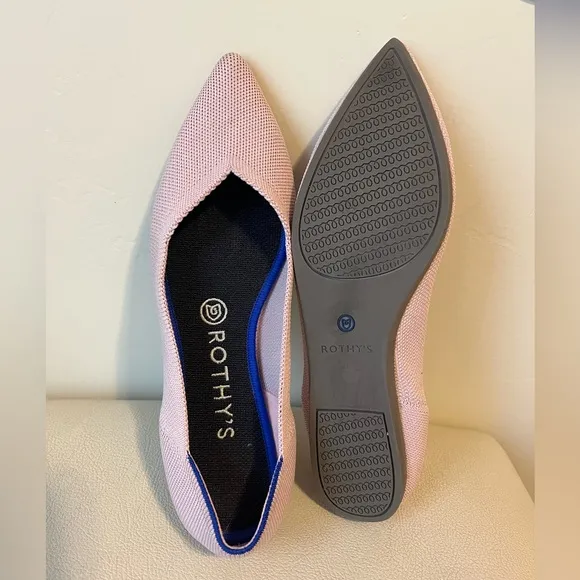 Rothy’s The Point Purple &amp;  Pink  Ballet Flats Women’s Size 8.5