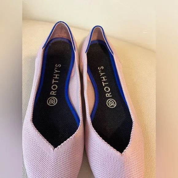 Rothy’s The Point Purple &amp;  Pink  Ballet Flats Women’s Size 8.5