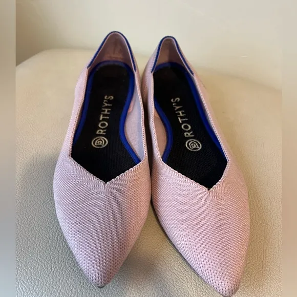 Rothy’s The Point Purple &amp;  Pink  Ballet Flats Women’s Size 8.5