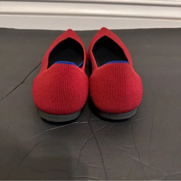 Rothy’s The Point Red Size 9 Flats NEWISH!