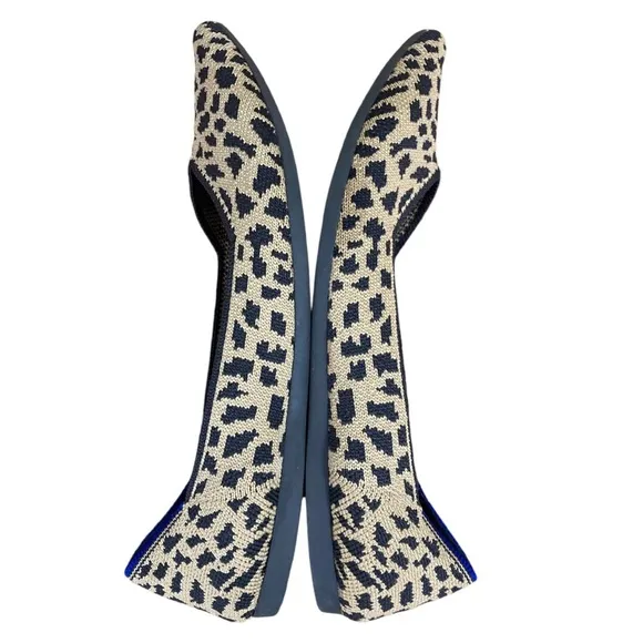 Rothy’s The Point Spotted Leopard Animal Print Pointed Toe Flats Retired