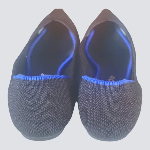 Rothy's The Point Women's Black Solid Knit Flats Sz 7.5