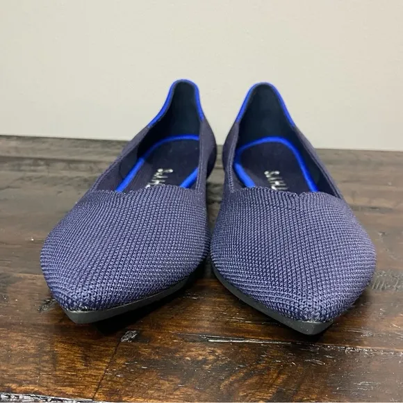 Rothy's The Point Women's Slip-On Shoes Maritime Dark Navy Pointed-Toe Flats 8