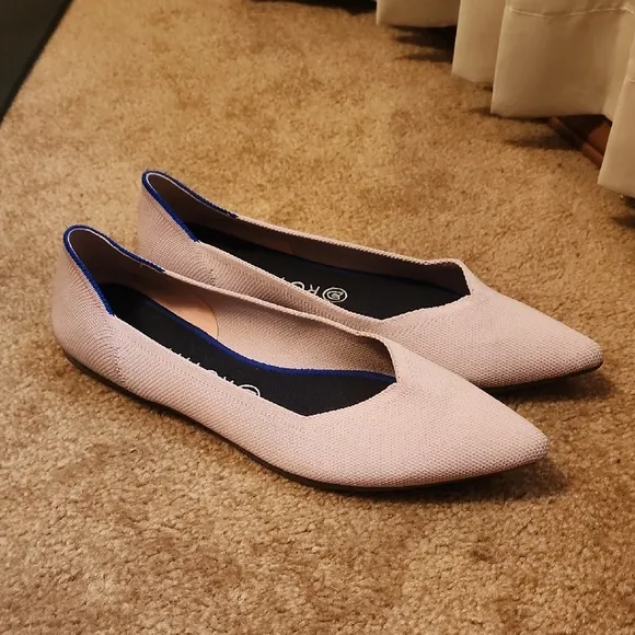 Rothy's The Pointed Pink Petal Blush Flat