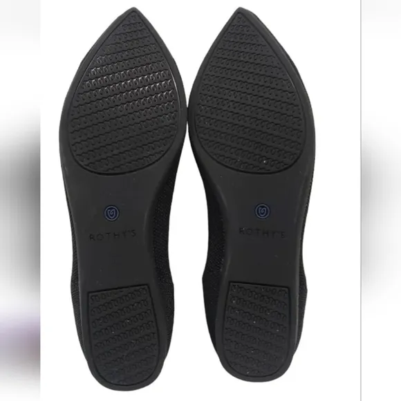 Rothy's The Pointed Toe Black Solid Ballet Flats Shoes Size US 7.5