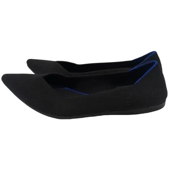 Rothy's The Pointed Toe Black Solid Ballet Flats Shoes Size US 7.5