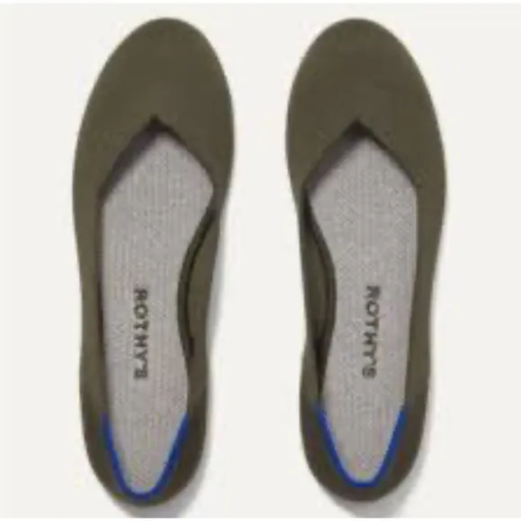Rothy's The Round Toe Ballet in Cypress Retired Flat Slip On Size 7 NWOB.