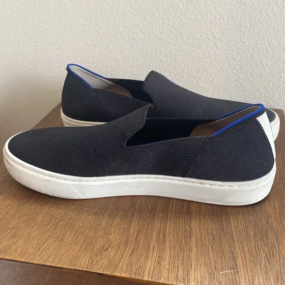 Rothy’s The Sneaker Black Slip On Round Toe Shoe, Women’s 8.5