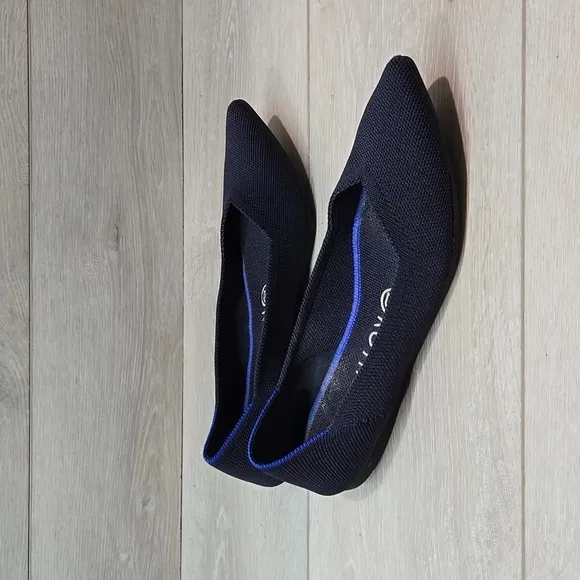 Rothy's Women The Pointed II solid knit washable toe flats shoes sz 7