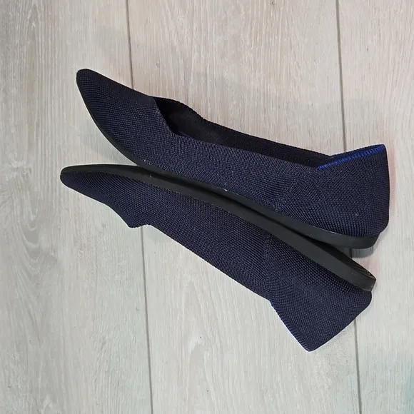 Rothy's Women The Pointed II solid knit washable toe flats shoes sz 7